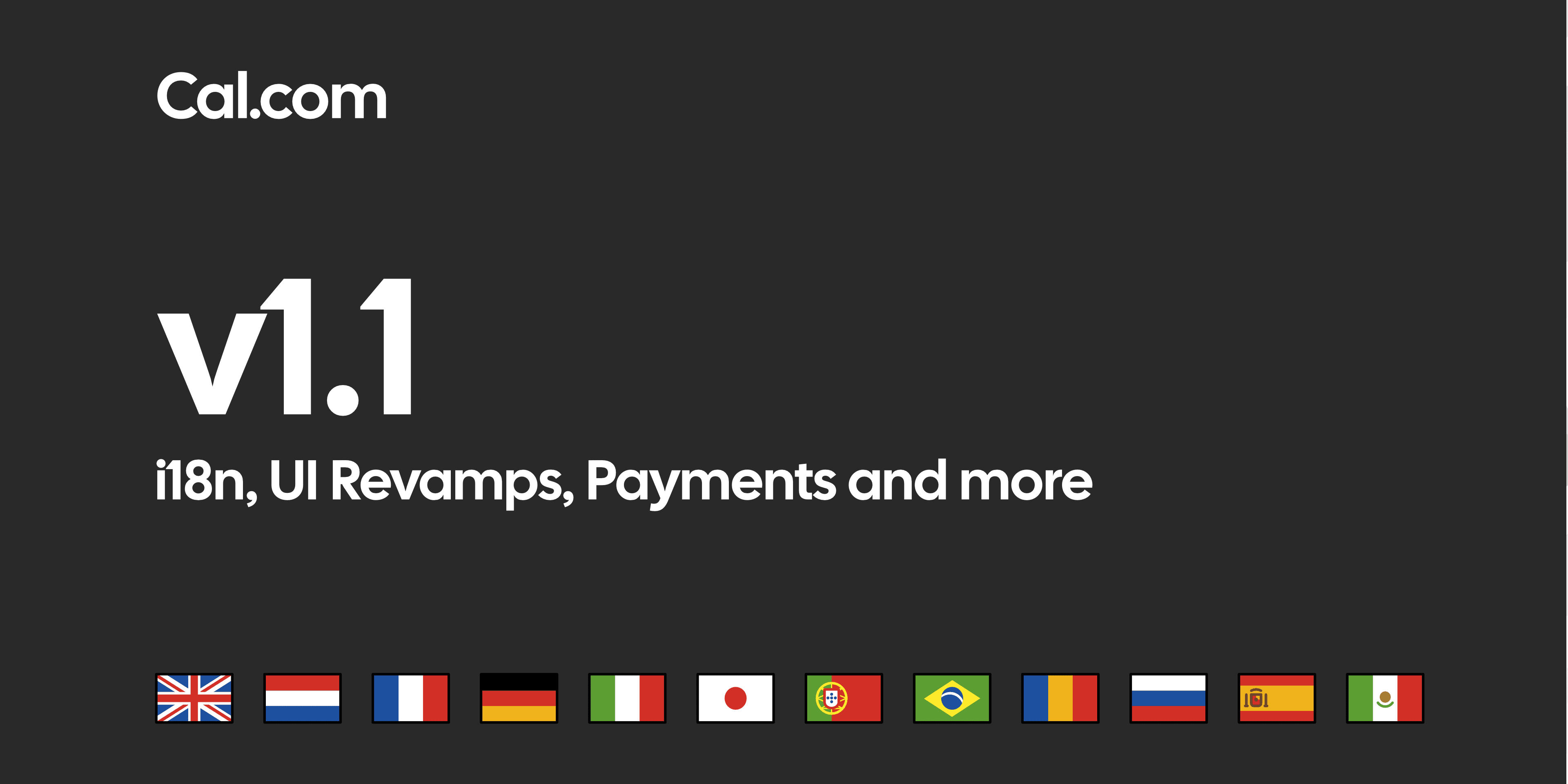 Cover Image for Cal.com launches v1.1 (i18n)
